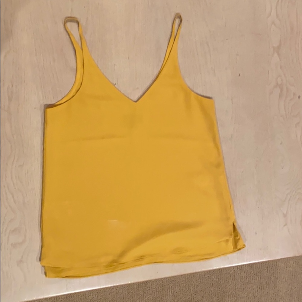 Yellow tank top blouse